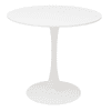Jedilna miza, okrogla, bela mat, premer 80 cm, REVENTON