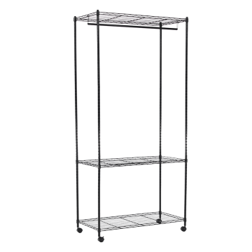 KONDELA Mobilni obešalnik, Črna, VERDONE