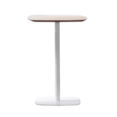 KONDELA Barska miza, hrast / bela, MDF / kovinski, premer 60 cm, HARLOV