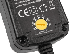 Kemot Adapter switch. , 500mA 3-12V, 6 nastavkov