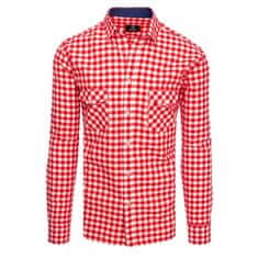 Dstreet Moška karirasta srajca v beli in rdeči barvi dx2120 M