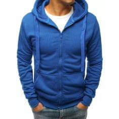 Dstreet Moški pulover s kapuco BASE svetlo modre barve bx5229 M