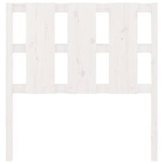 Vidaxl Posteljno vzglavje belo 95,5x4x100 cm trdna borovina