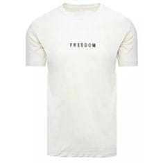 Dstreet Moška majica s kratkimi rokavi FREEDOM ecru rx4952 XL