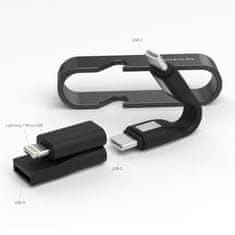 Vonmählen HIGH SIX® univerzalni 6v1 kabel za polnjenje, USB-C/USB-A/Micro-USB/Lightning, hitro polnjenje, črn