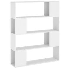Vidaxl Knjižna omara za razdelitev prostora bela 100x24x124 cm