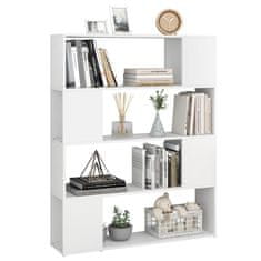 Vidaxl Knjižna omara za razdelitev prostora bela 100x24x124 cm