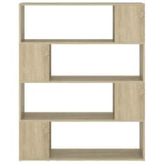 Vidaxl Knjižna omara za razdelitev prostora sonoma hrast 100x24x124 cm