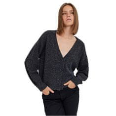 Vero Moda Ženski pulover Regular Fit VMDOFFY 10259445 Black MELANGE (Velikost XS)