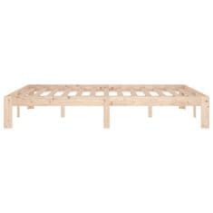 Vidaxl Posteljni okvir iz trdnega lesa 135x190 cm 4FT6