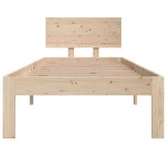 Vidaxl Posteljni okvir iz trdnega lesa 75x190 cm 2FT6