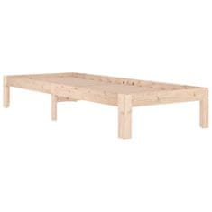 Vidaxl Posteljni okvir iz trdnega lesa 75x190 cm 2FT6