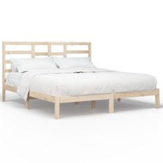 Vidaxl Posteljni okvir iz trdnega lesa 200x200 cm