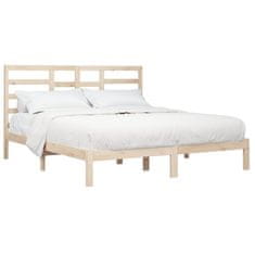 Vidaxl Posteljni okvir iz trdnega lesa 200x200 cm