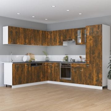 Vidaxl vidaXL Talna omarica s predalom dimljen hrast 60x46x81,5 cm