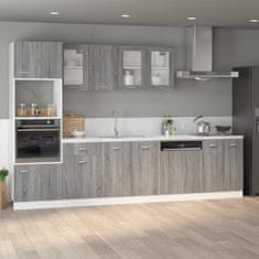 Vidaxl Steklena viseča omarica siva sonoma 80x31x60 cm konstruiran les