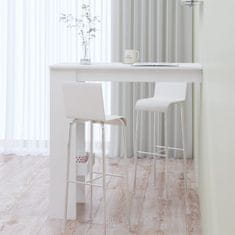 Vidaxl Stenska barska miza bela 102x45x103,5 cm konstruiran les