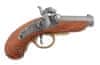 Pištola Derringer - lesen ročaj, vgraviran strelni mehanizem in kladivo; 17,5cm; 284g