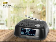 RC 80D4 Radio alarm ura + DAB/DAB+/FM Radio, USB polnilec, črna