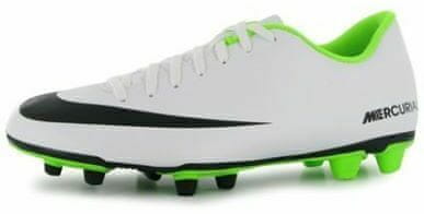 Nike - Mercurial Vortex FG moški nogometni čevlji - beli/črni/zeleni - 6