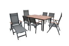 Dimenza Vrtni jedilni set Toledo II, miza 150x90, 4 stola + 2 nastavljiva