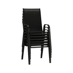 IWHOME Vrtni stoli VALENCIJA 2 Črna, zložljiv IWH-1010010