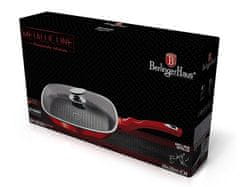 Berlingerhaus Ponev za peko na žaru s pokrovom in marmornato površino 28 cm Burgundy Metallic Line BH-1613