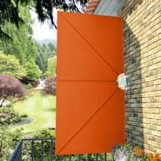 Vidaxl Zložljivo stransko platno za teraso terakota 300x150 cm