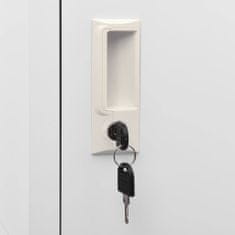 Greatstore Garderobna omarica na ključ z 2 predelkoma 38x45x180 cm