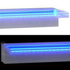 Greatstore Slap za bazen z RGB LED lučmi nerjaveče jeklo 45 cm