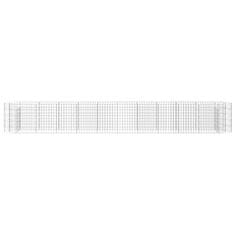 Vidaxl Visoka greda gabion pocinkano železo 400x50x50 cm