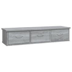 Vidaxl Stenska omarica siva sonoma 88x26x18,5 cm konstruiran les