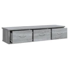 Vidaxl Stenska omarica siva sonoma 88x26x18,5 cm konstruiran les