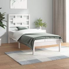 Vidaxl Posteljni okvir bel iz trdne borovine 100x200 cm