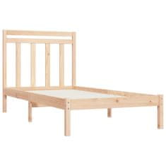 Vidaxl Posteljni okvir iz trdnega lesa 90x200 cm