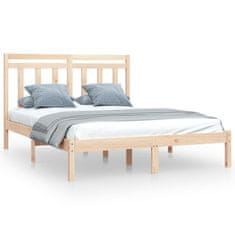 Vidaxl Posteljni okvir iz trdnega lesa 120x200 cm