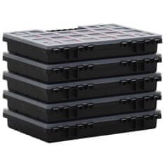 Vidaxl Škatle za sortiranje 5 kosov 34,5x25x5 cm polipropilen