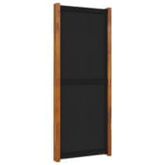 Vidaxl Paravan 5-delni črn 350x180 cm