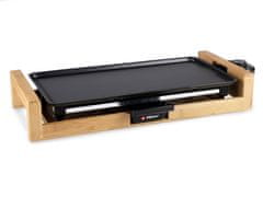 Teppanyaki Grill električna žar plošča, bambus, aluminij, 2000W, 43x22,5 cm