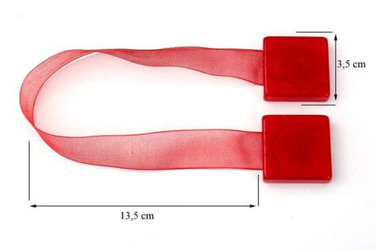 Eurofirany Dekorativna kljuka z magnetom Rdeča