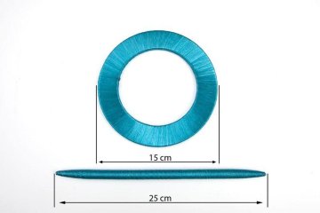 Eurofirany Dekorativni pletenina 015 premer 15 cm turkizna