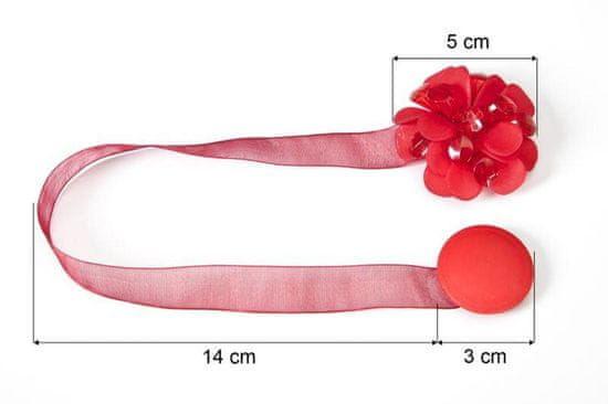 Eurofirany Dekorativna kljuka z magnetom Rdeča