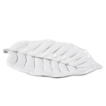 Eurofirany Okrasni krožnik Plata (01) 46X29X5 cm Bela