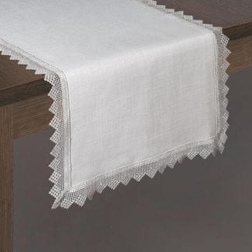 Eurofirany Eleganten namizni tekač v platnenem prepletu 40 cm x 180 cm