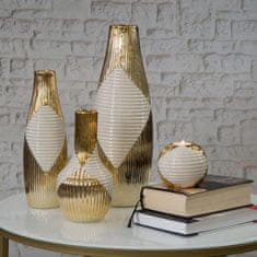 Eurofirany Okrasna vaza Rakel (07) 31X9X31 cm bela