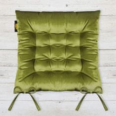 Eurofirany Blazina za stol "Velvet" 40X40X6 cm olivna