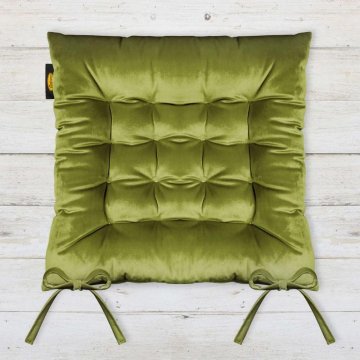 Eurofirany Blazina za stol "Velvet" 40X40X6 cm olivna