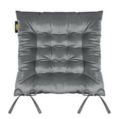 Eurofirany Blazina za stol "Velvet" 40X40X6 cm Pepel