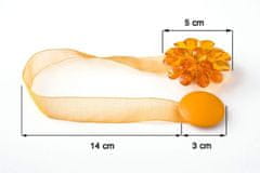 Eurofirany Dekorativna kljuka z magnetom Oranžna