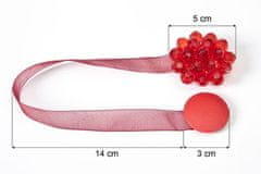 Eurofirany Dekorativna kljuka z magnetom Rdeča